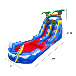 1520Foot20JumpOrange20Slide20Dimensions 1708618495 15 FT Ocean Shark Waterslide (Wet or Dry)